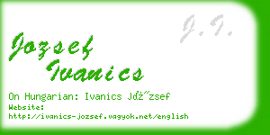 jozsef ivanics business card